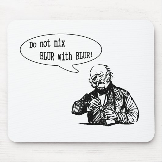 汚点と汚点を混合しないで下さい マウスパッド (正面)