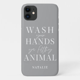 汚物で手を洗えおもしろい iPhone 11 ケース