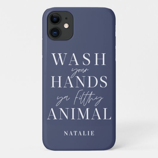 汚物で手を洗えおもしろい Case-Mate iPhoneケース (裏面)