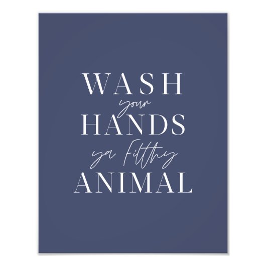 汚物で手を洗え フォトプリント            (正面)