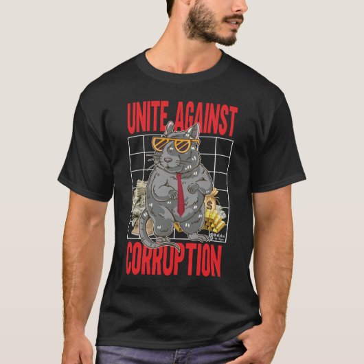 汚職に対して団結する Tシャツ (正面)
