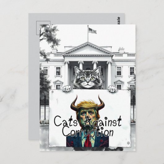 汚職に対する怒り ポストカード (正面/裏面)