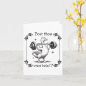 汝は本当に持ち上げるのか？ - 面白い中世のジムのワークアウト カード (黄色い花)