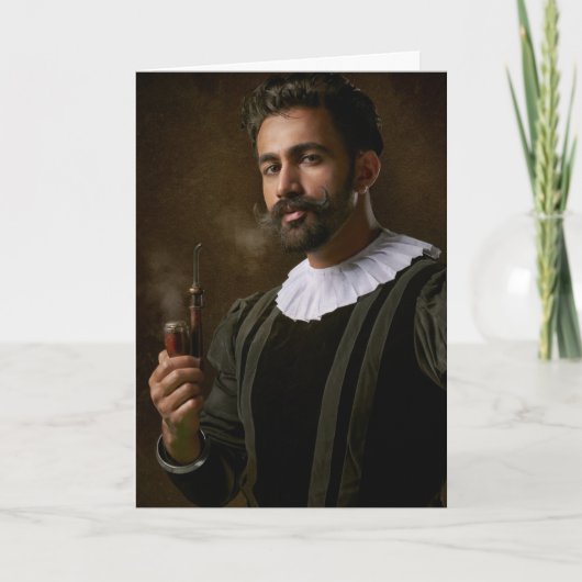 汝アート喫煙熱い植民地人誕生日カード カード (正面)