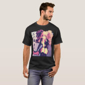 江の島順子だんがんらんぱVAPORWAVEアニメアステト Tシャツ (正面フル)