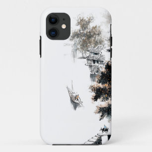 江南の景色の中国のな景色のブラシの絵画 iPhone 11 ケース