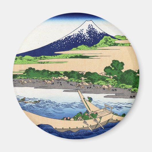 江尻田子の浦、Tagonoura、Hokusaiからの北斎の眺め富士山 マグネット (正面)