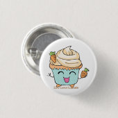 江戸のにんじんのカップケーキ 缶バッジ (正面&裏面)