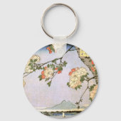 江戸の桜,広重さくらんぼの江戸の花,広重 キーホルダー (正面)