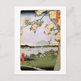 江戸の桜,広重さくらんぼの江戸の花,広重 ポストカード