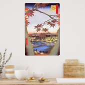 江戸の紅葉,広重江戸の楓，広重，浮世絵 ポスター (キッチン)