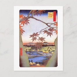 江戸の紅葉,広重江戸の楓,広重,浮世絵 ポストカード