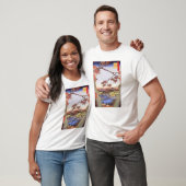 江戸の紅葉,広重江戸の楓,広重,浮世絵 Tシャツ (ユニセックス)