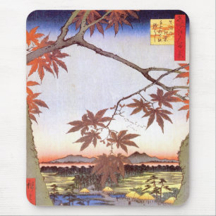 江戸の紅葉, 広重 Maple of Edo, Hiroshige, Ukiyo-e マウスパッド