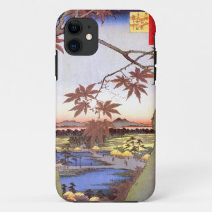 江戸の紅葉、江戸、Hiroshige、Ukiyo-eの広重のかえで iPhone 11 ケース