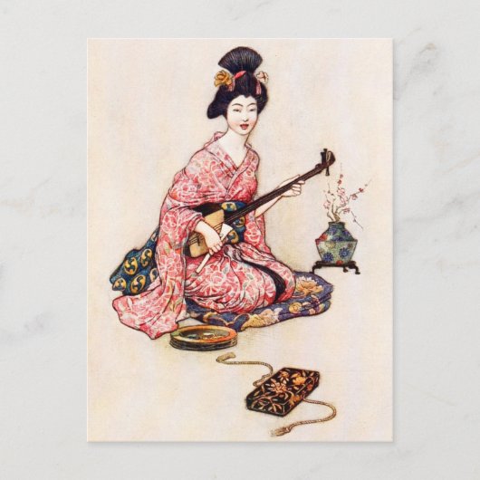 江戸の美しい踊り子 ポストカード (正面)
