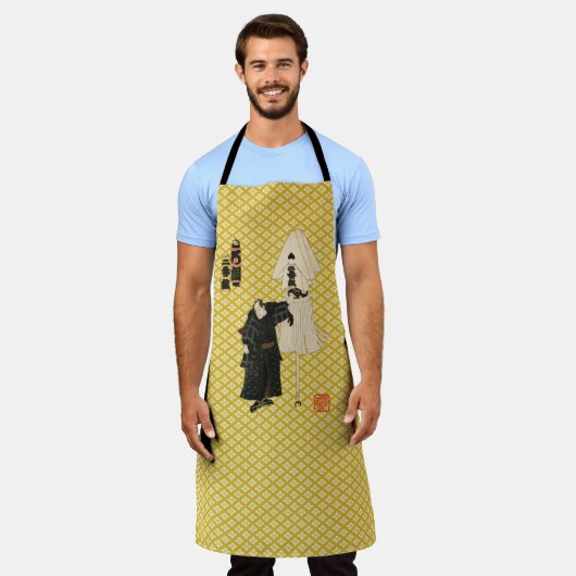 江戸の花こども遊び『二番組六組』 エプロン (着用した状態)