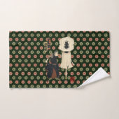 江戸の花こども遊び『五番組四組』 バスタオルセット (ハンドタオル)