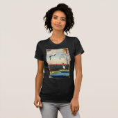 江戸の鶴,広重クレーンの江戸,広重 Tシャツ (正面フル)