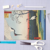 江戸の鶴、広重 薄葉紙 (クラフト)