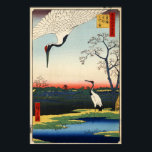 江戸の鶴, 広重 Crane of Edo, Hiroshige ポスター<br><div class="desc">Utagawa Hiroshige (1797 – October 12, 1858) was a Japanese ukiyo-e artist, and one of the last great artists in that tradition. He was also referred to as Andō Hiroshige (an irregular combination of family name and art name) and by the art name of Ichiyūsai Hiroshige. An evaluation is high in the work of Hiroshige Utagawa with beauty...</div>