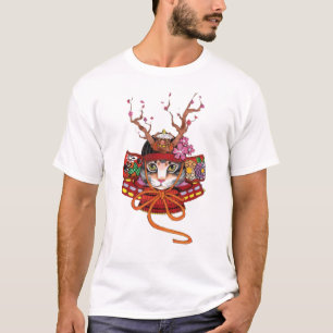 江戸侍日本の猫子猫たち Tシャツ