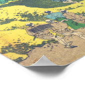 江戸北斎浮世絵日本の駿台 ポスター (角)