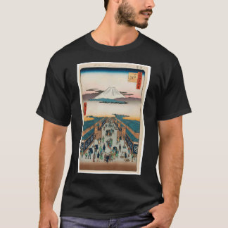 江戸名所百景 増上寺塔と赤羽橋 五十三 Tシャツ