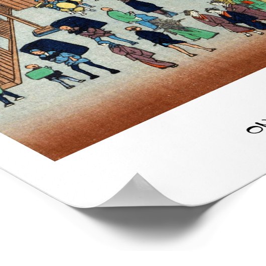 江戸安藤広重の百景 ポスター (角)