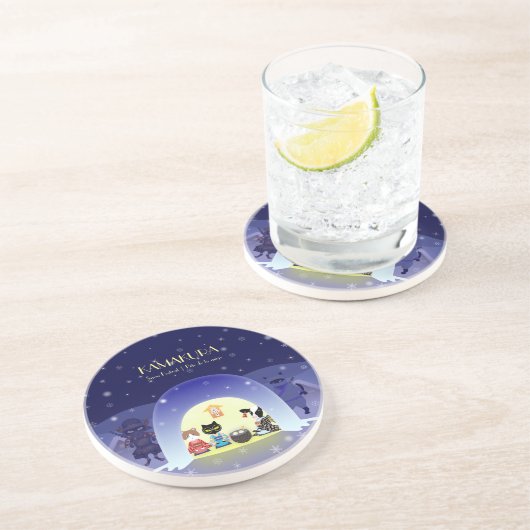 江戸寧子の雪の多いお祝い コースター (側面)