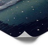 江戸川の宵雪, Evening Snow at Edogawa, Hasui Kawase ポスター (角)