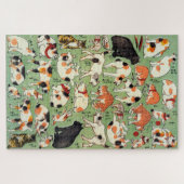 江戸日本の時代の猫・歌川吉藤 ジグソーパズル (横)