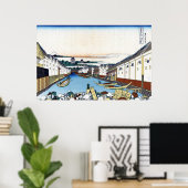 江戸日本橋, 北斎 View Mt.Fuji from Nihonbashi, Hokusai ポスター (ホームオフィス)