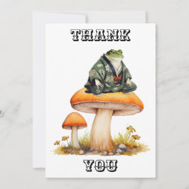 江戸時代のキャラクターカエル サンキューカード