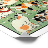 江戸時代の猫・歌川吉藤・浮世絵 ポスター (角)