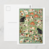 江戸時代の猫・歌川吉藤・浮世絵 ポストカード (正面/裏面)