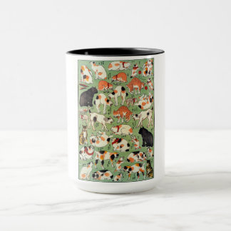 江戸時代の猫・歌川吉藤・浮世絵 マグカップ