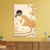 江戸時代の風呂 キャンバスプリント (インサイチュ (リビング))