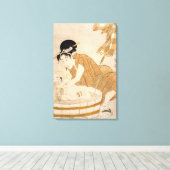 江戸時代の風呂 キャンバスプリント (インサイチュ (ウッドフロア))