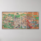 江戸期の関ヶ原の戦いの画面 ポスター (正面)