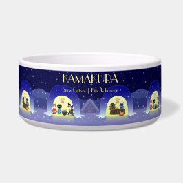 江戸猫雪お祝いペットボウル ボウル