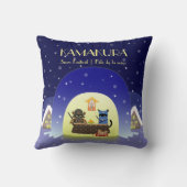 江戸猫雪のお祝い クッション (裏面)