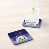 江戸猫雪のお祝い コースター (右側)