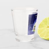 江戸猫雪のお祝い ショットグラス (左)