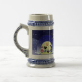 江戸猫雪のお祝い ビールジョッキ (左)