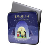 江戸猫雪のお祝い ラップトップスリーブ (正面左)