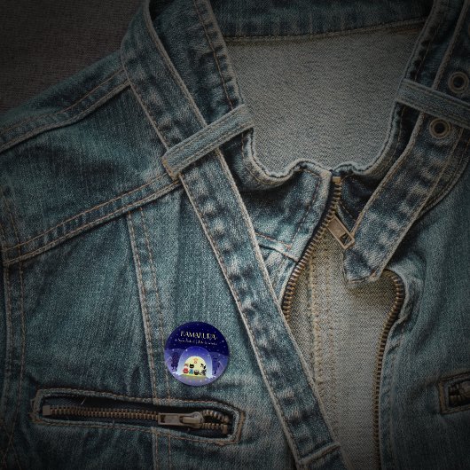 江戸猫雪のお祝い 缶バッジ