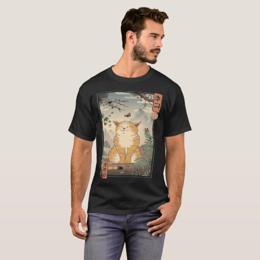 江戸猫 Tシャツ (正面フル)