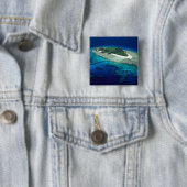 江折島、真南浦諸島、フィジー-航空 缶バッジ (インサイチュ)