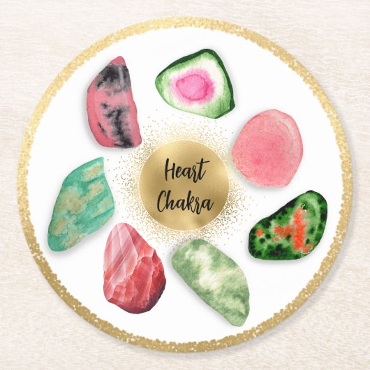 *~*江本水ハートチャクラAP64紙コースター ラウンドペーパーコースター (正面)
